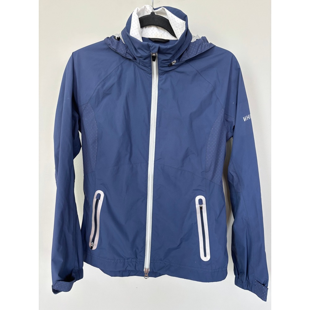 Zero Restriction Tour Series Women Navy Blue Golf Jacket Hooded Full Zip Small